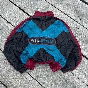 Vintage 90s Nike Air Max Spell Out Lined Windbreaker